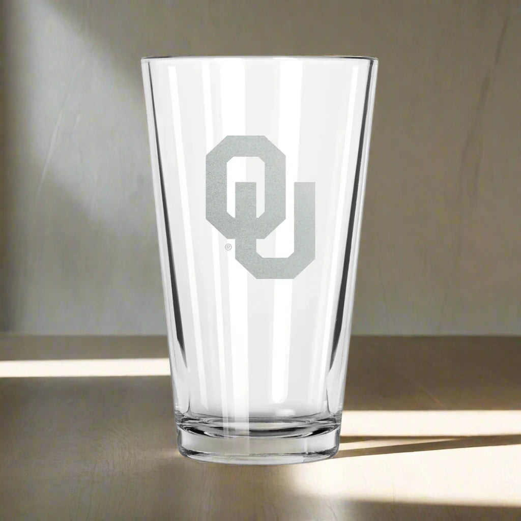 Etched Pint Glass | Oklahoma Sooners