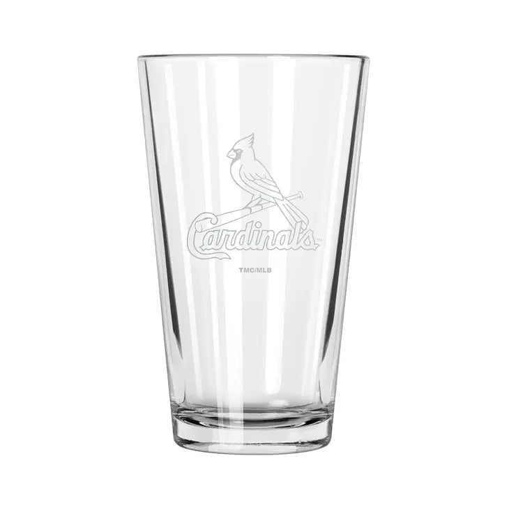 St. Louis Cardinals Etch Pint Glass - Official MLB Merchandise