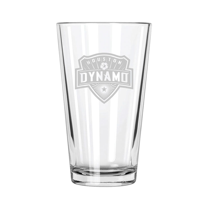 Houston Dynamo FC Etch Pint Glass - Official MLS Merchandise