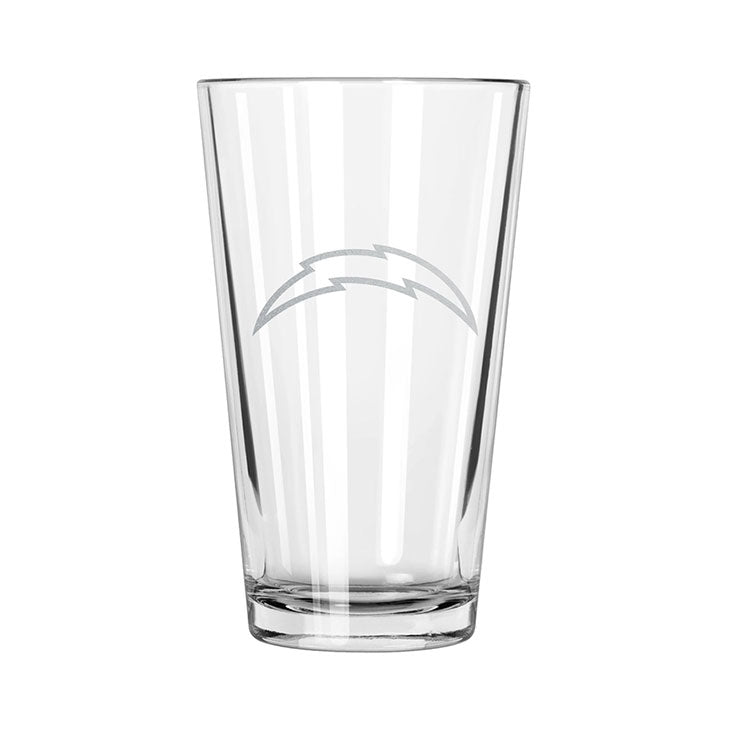 Los Angeles Chargers Etch Pint Glass - Official NFL Merchandise