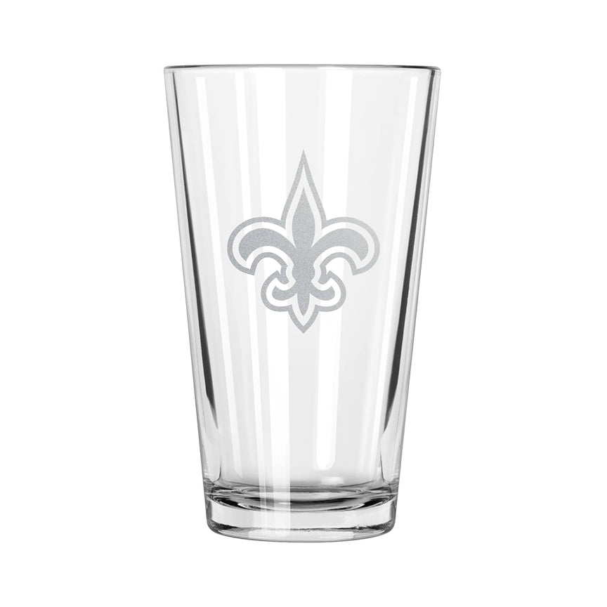 New Orleans Saints Etch Pint Glass - Official NFL Merchandise