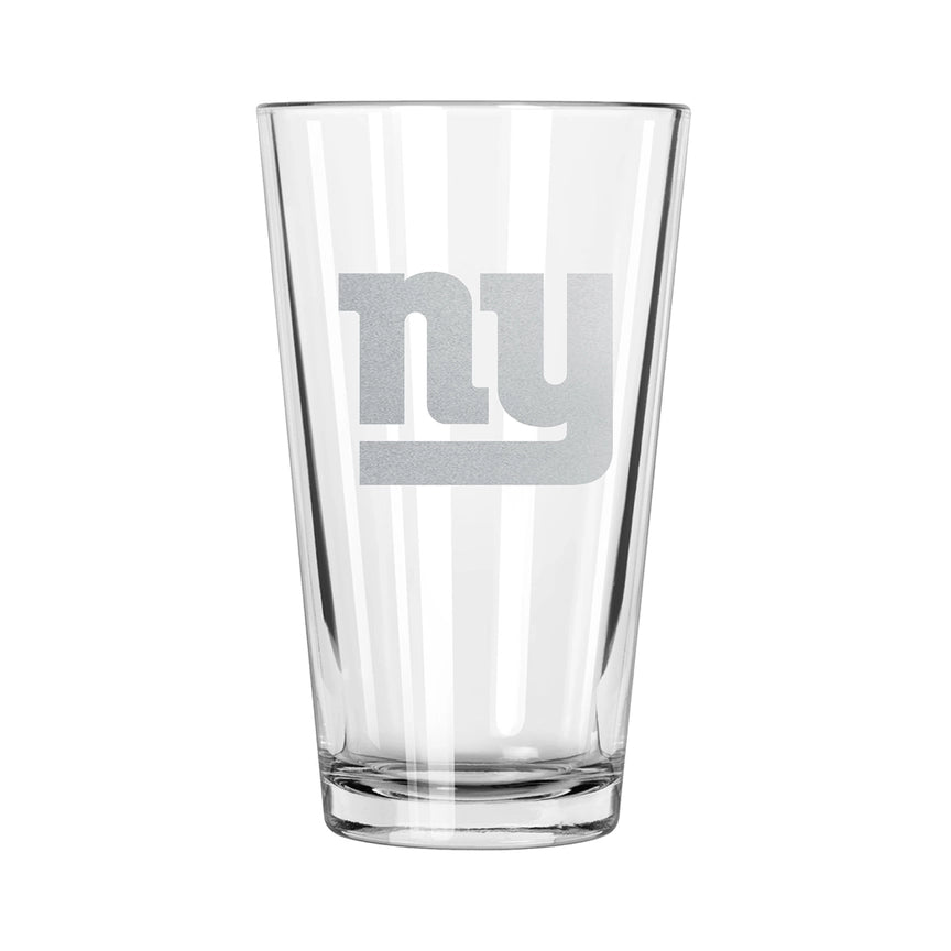 New York Giants Etch Pint Glass - Official NFL Merchandise