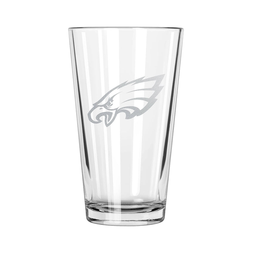 Philadelphia Eagles Etch Pint Glass - Official NFL Merchandise