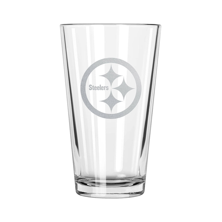 Pittsburgh Steelers Etch Pint Glass - Official NFL Merchandise